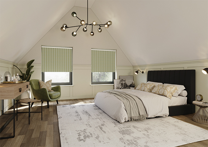 Form Striped, Olive Green - Roller Blind - Image 7